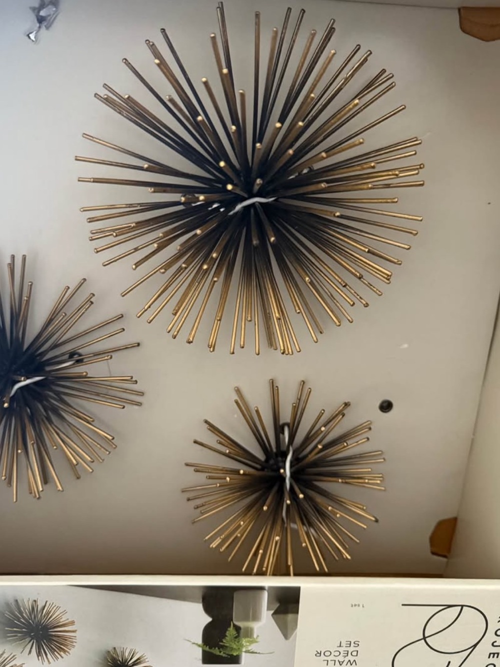 Project 62 Metallic Starburst Wall Sculptures in Gold and Black